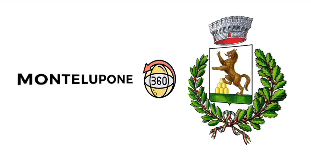 montelupone 360. stemma comune di montelupone in provincia di macerata